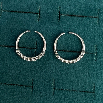 92.5 Silver Curb Chain Toe Rings Pair