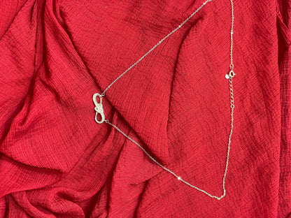 92.5 Silver Infinity Heart Chain 18.5 Inches | Premium Classy Romantic Design | Jewellery