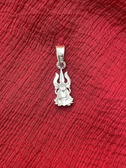 92.5 Silver Lakshmi Devi Trishul Design Pendant for Women – Traditional Temple Style