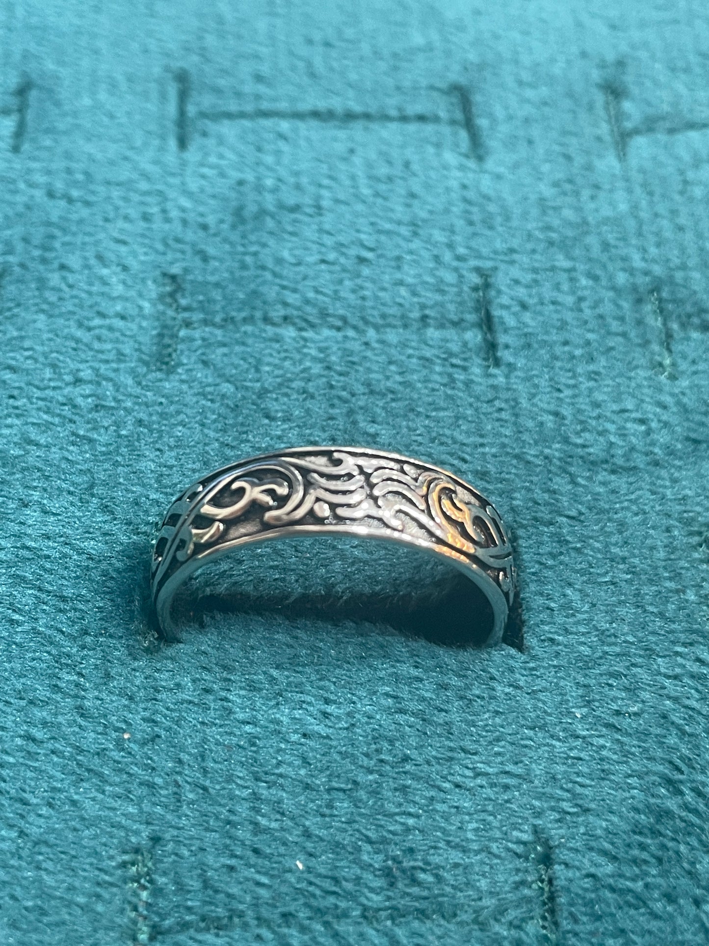 92.5 Silver Oxidised Men’s Ring Size 22 | Stylish Antique Bold Design | Elegant Jewellery