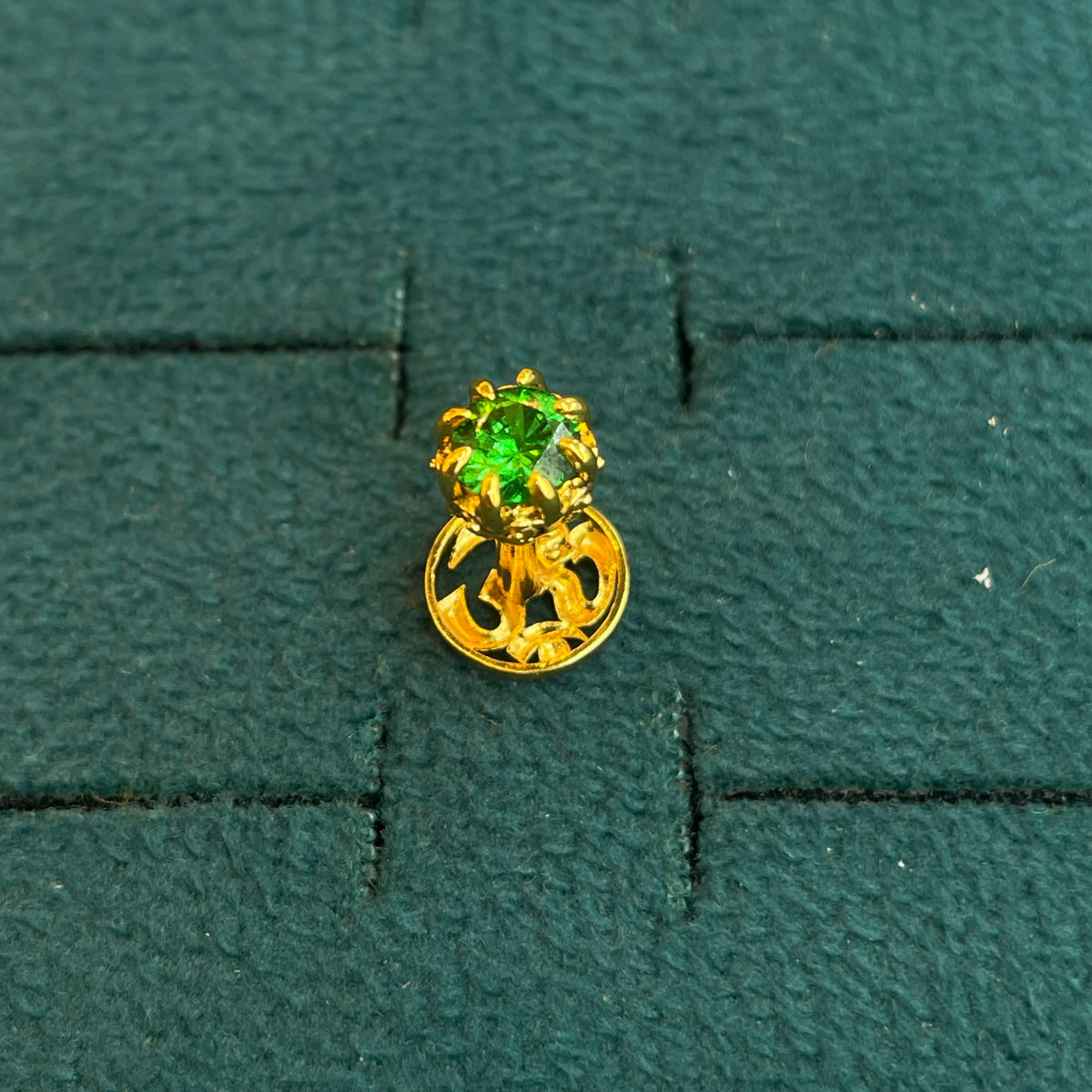 92.5 Silver Gold Plated Vel Reversible Stud Single Piece