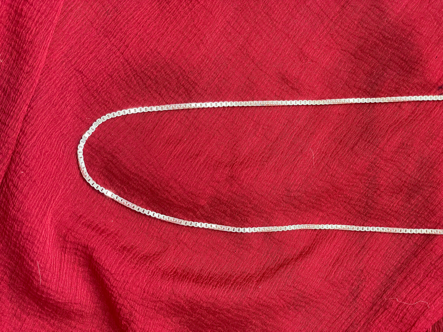 92.5 silver box chain 24 inches