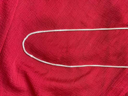 92.5 silver box chain 24 inches