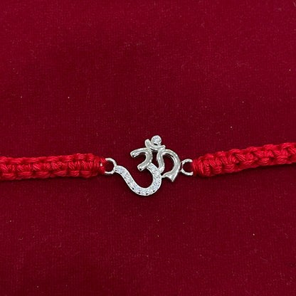 925 Silver Om Thread Rakhi