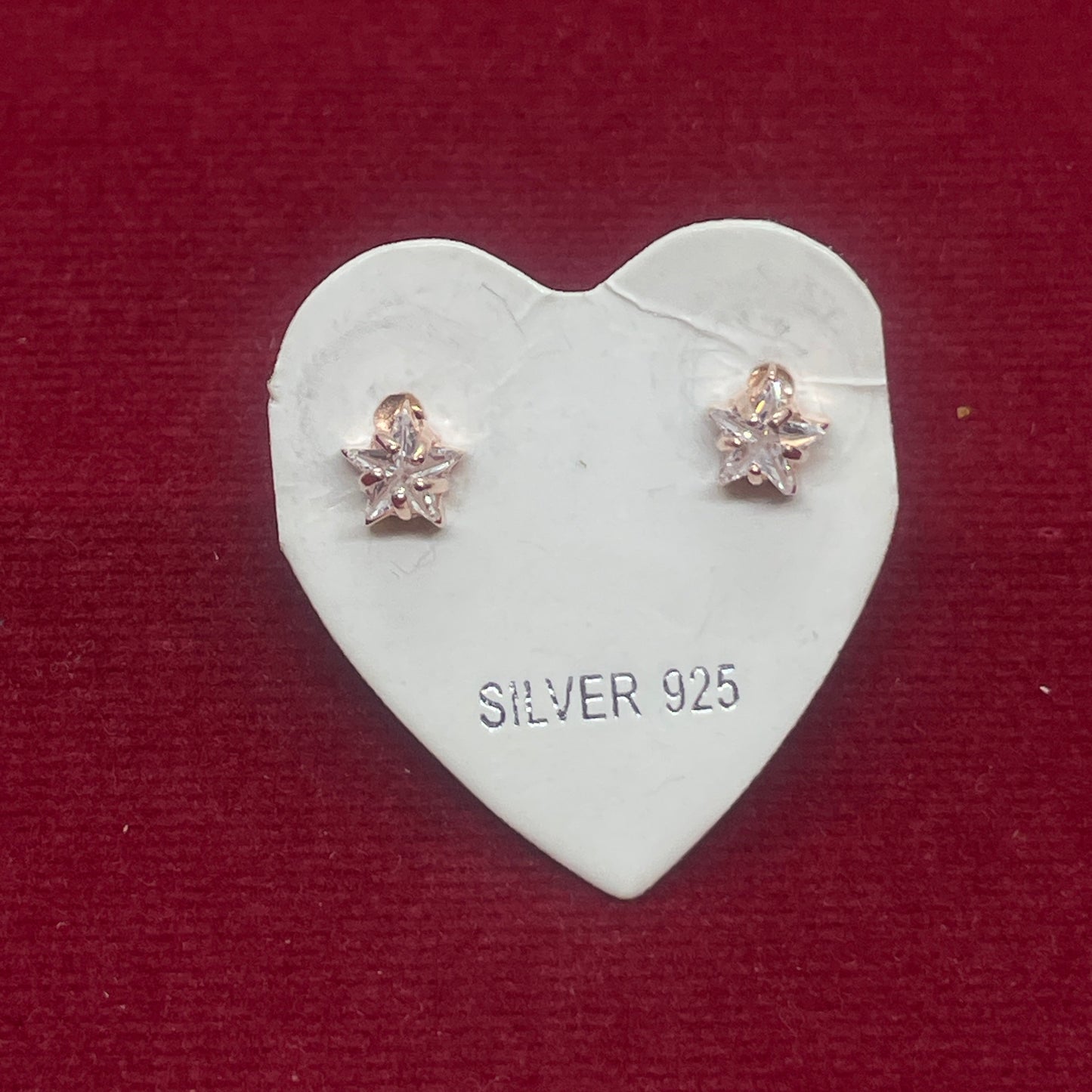 Rose Gold Plated 92.5 Sterling Silver Four-Prong Round CZ Solitaire Stud Earrings for Women | Classic CZ Claw-Set Studs | Second Piercing Earring Pair