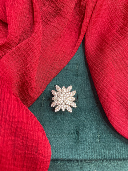 92.5 Silver Stylish Classy Flower Ring for Women Size 11 | Elegant Floral Design | Premium Jewellery