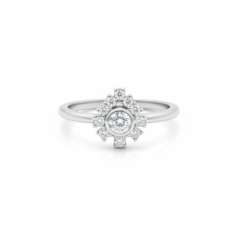92.5 Silver Leaf Ring for Women Size 13 | Stylish Organic Design | Elegant Fashion Jewellery