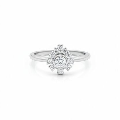 92.5 Silver Leaf Ring for Women Size 13 | Stylish Organic Design | Elegant Fashion Jewellery