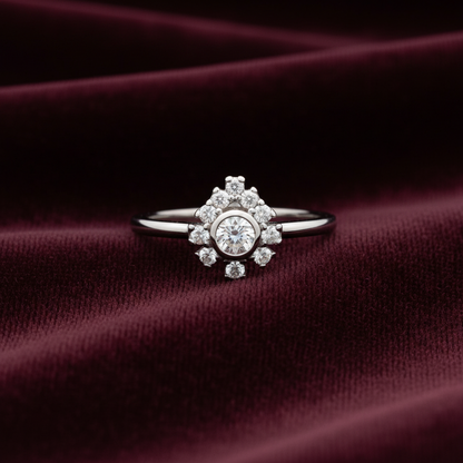 92.5 Silver Leaf Ring for Women Size 13 | Stylish Organic Design | Elegant Fashion Jewellery