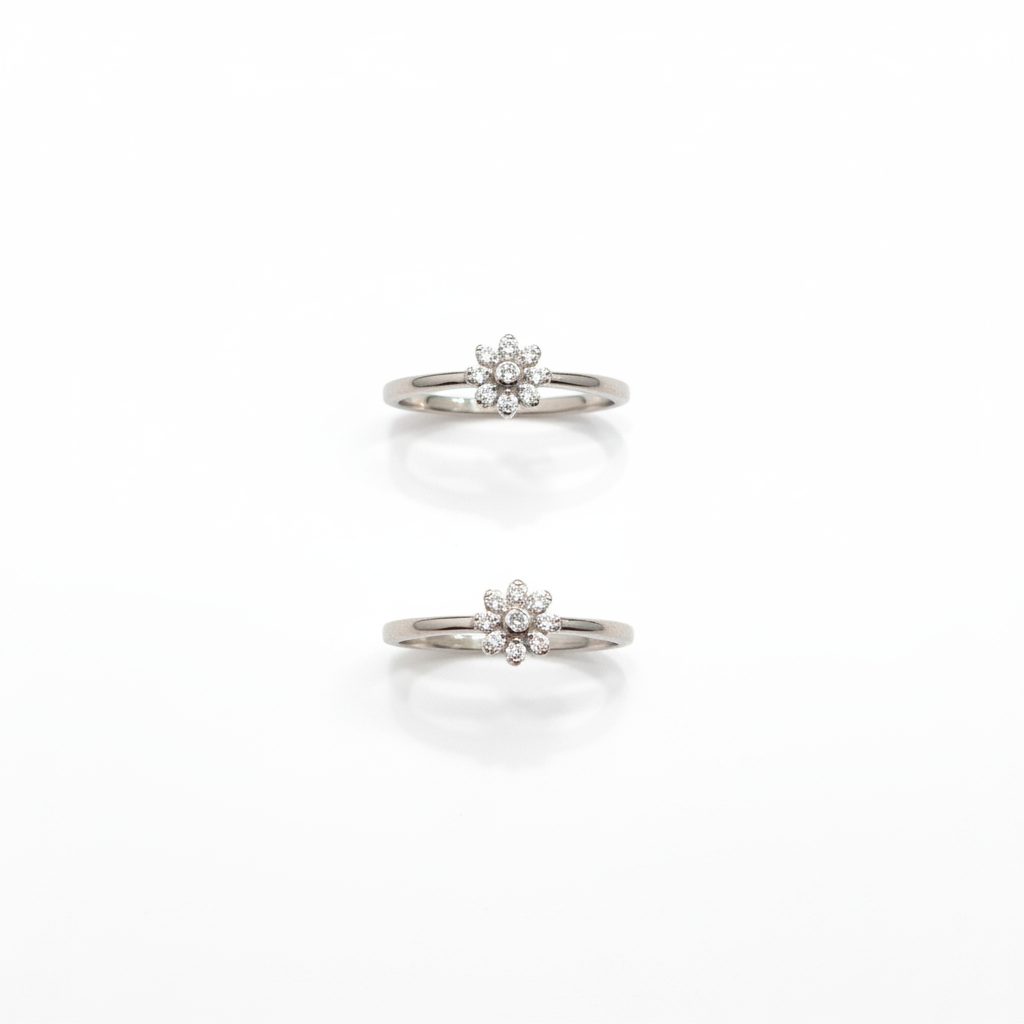 925 Silver Flower Toe rings