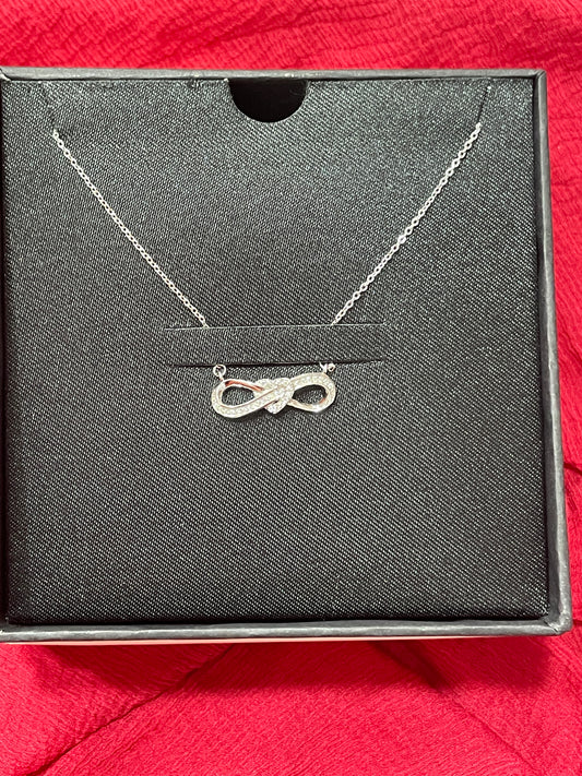92.5 Silver Infinity Heart Chain 18.5 Inches | Premium Classy Romantic Design | Jewellery
