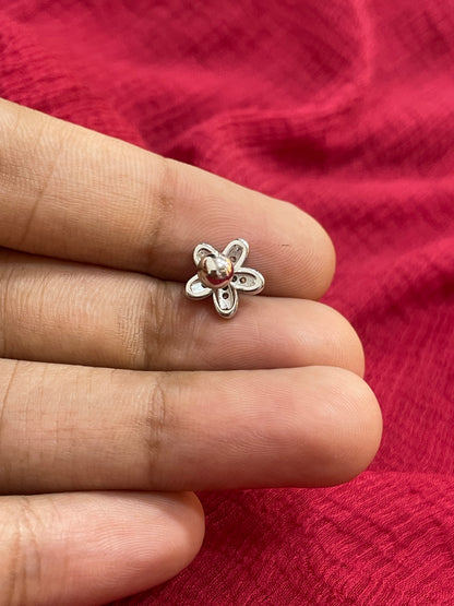 92.5 Silver Floral Earrings for Women | Stylish Chic Design | Elegant Everyday Jewellery