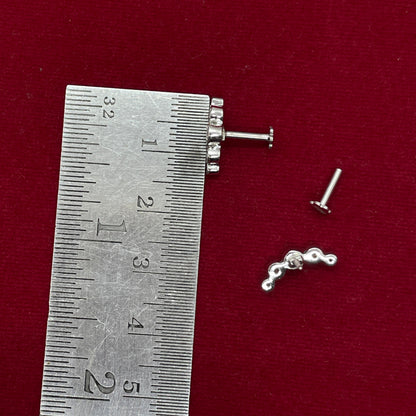 92.5 Silver Sparkle Second Studs