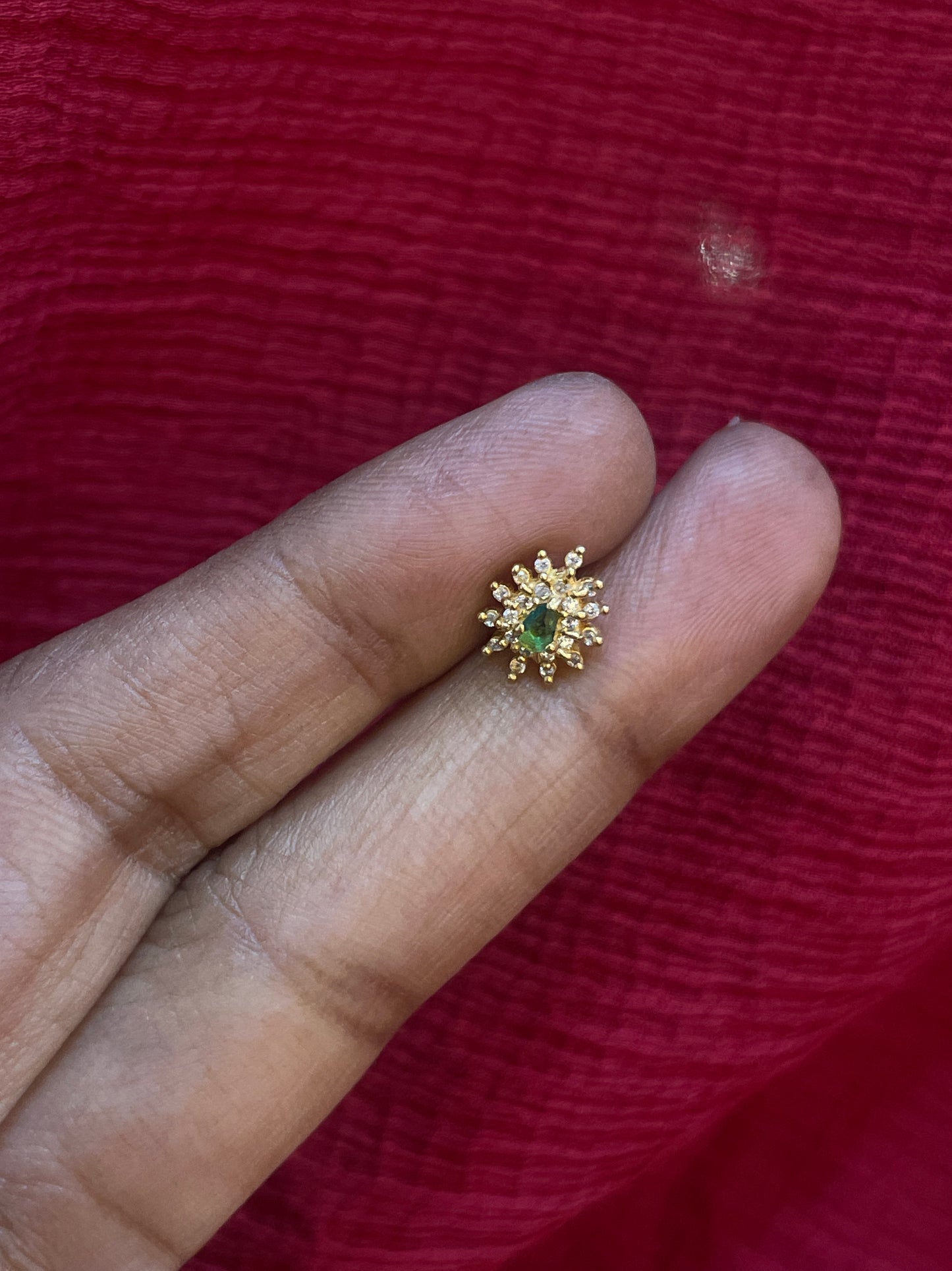 925 Silver Gold Plated Nosepin
