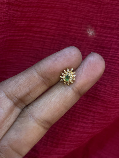 925 Silver Gold Plated Nosepin