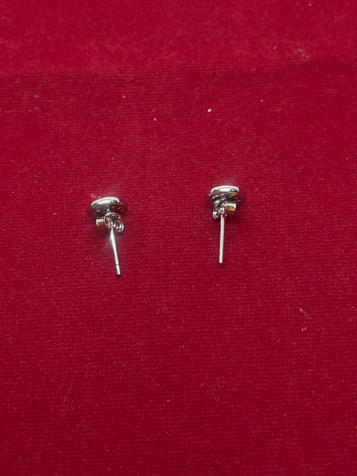 92.5 Sterling Silver CZ Crescent Moon & Star Disc Stud Earrings for Women | Celestial Moon Star Second Studs