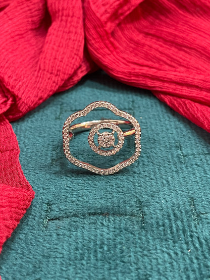 92.5 Silver Stylish Classy Ring for Women Size 14 | Elegant Premium Design | Modern Jewellery