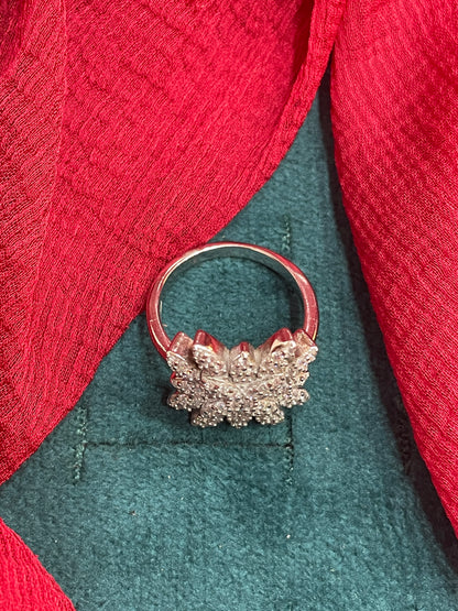 92.5 Silver Stylish Classy Flower Ring for Women Size 11 | Elegant Floral Design | Premium Jewellery