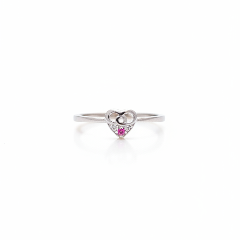 92.5 Silver Heart Ring for Women Size 11 | Stylish Romantic Charm | Elegant Gift Jewellery