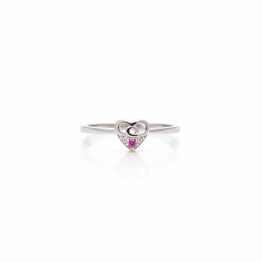 92.5 Silver Heart Ring for Women Size 11 | Stylish Romantic Charm | Elegant Gift Jewellery
