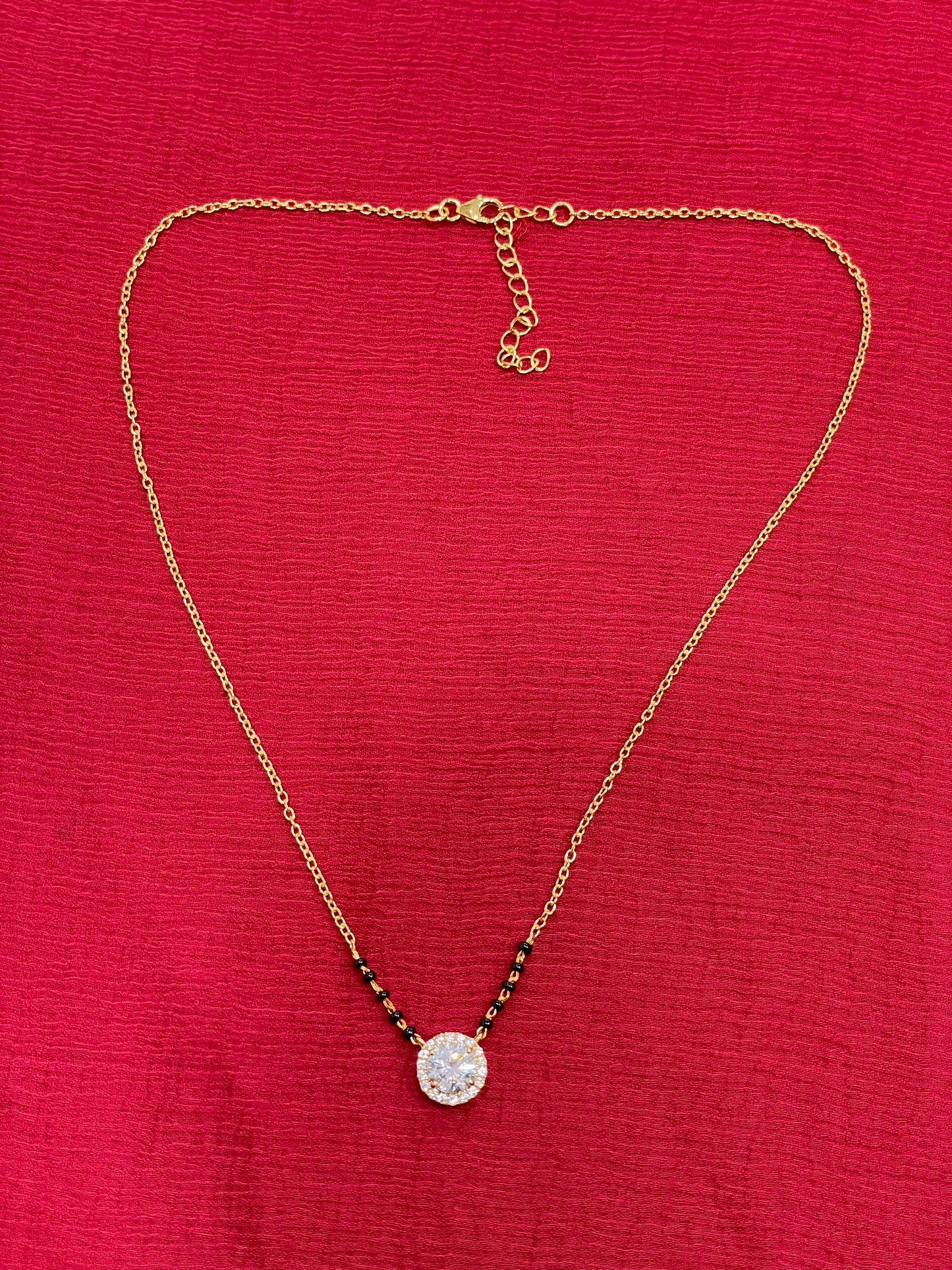 925 Silver Gold Plated Black Bead Chain