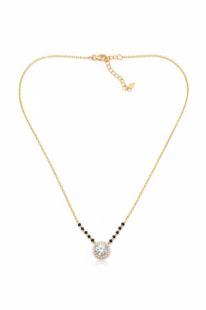 925 Silver Gold Plated Black Bead Chain