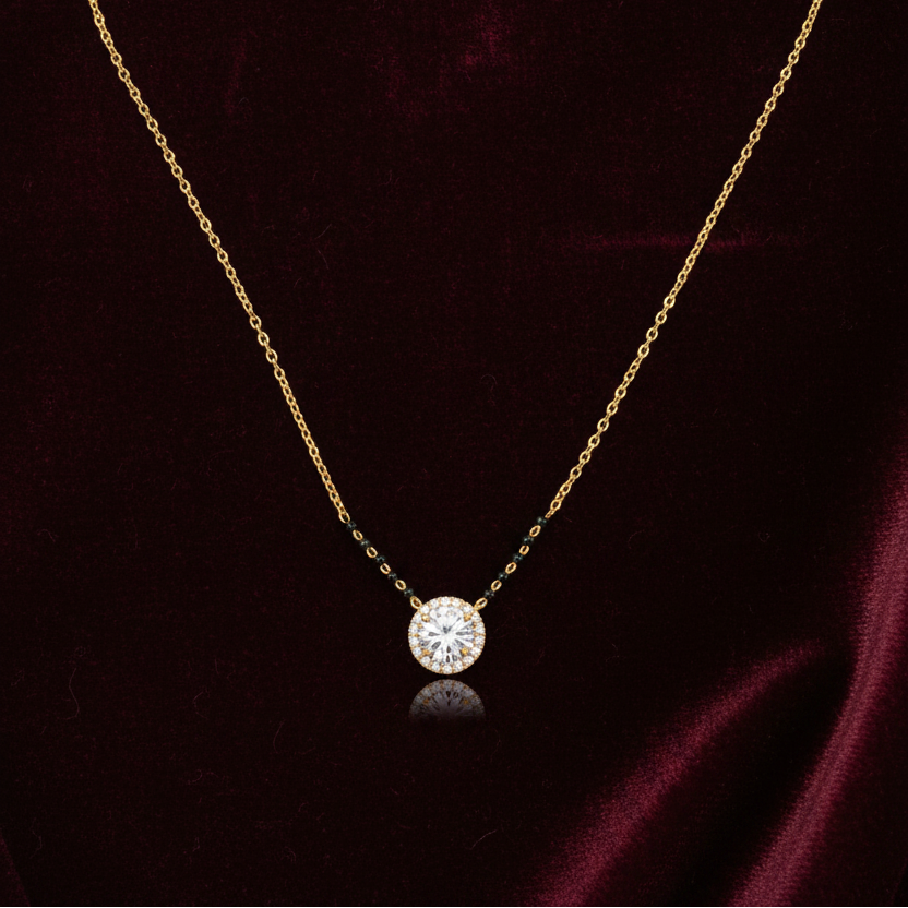 925 Silver Gold Plated Black Bead Chain