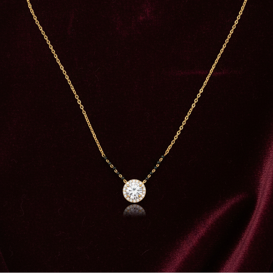 925 Silver Gold Plated Black Bead Chain