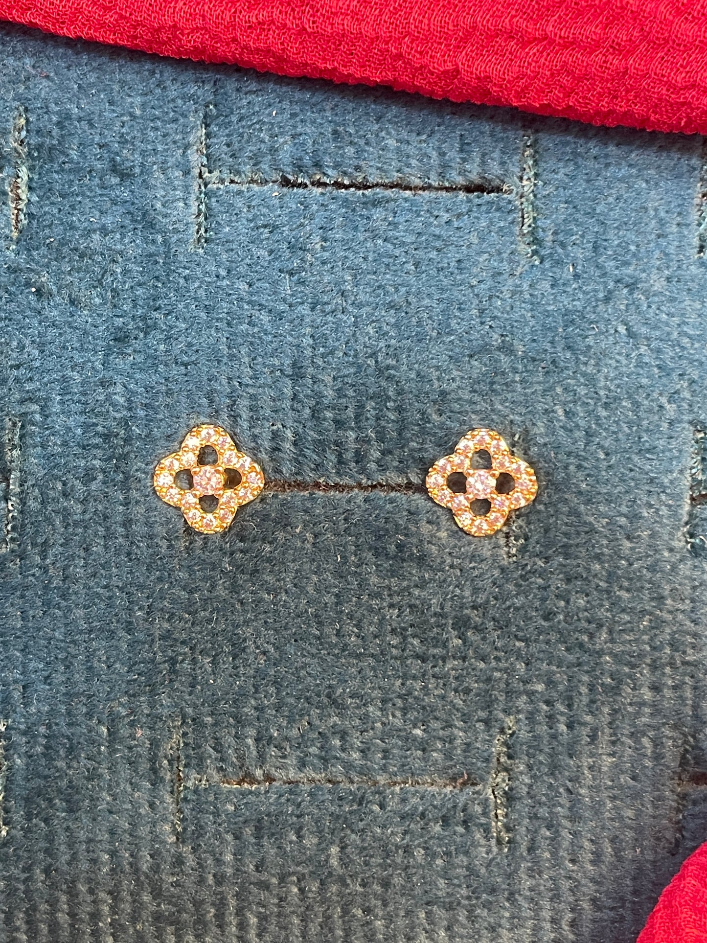 92.5 silver gold plated simple earrings