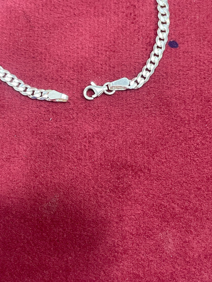 925 Silver Evil Eye curb bracelet- 7 inch