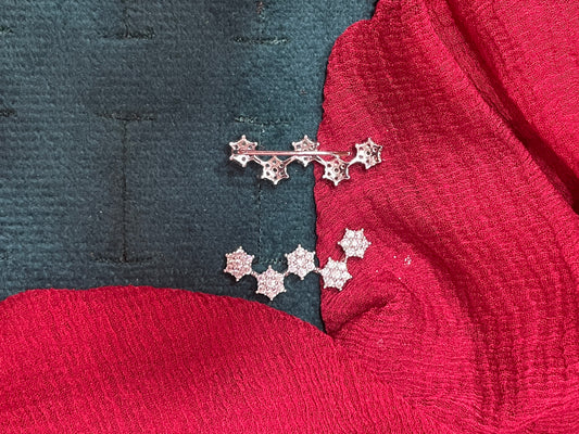 92.5 silver stylish flower earcuffs
