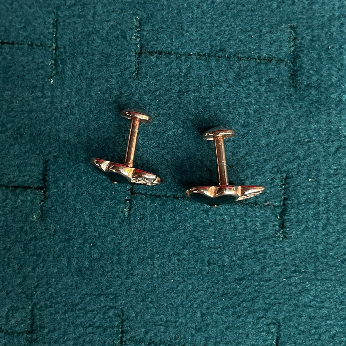 92.5 Silver Rose Gold Plated Minimal Stud Earrings for Women | Elegant Modern Design | Stylish Jewellery pair