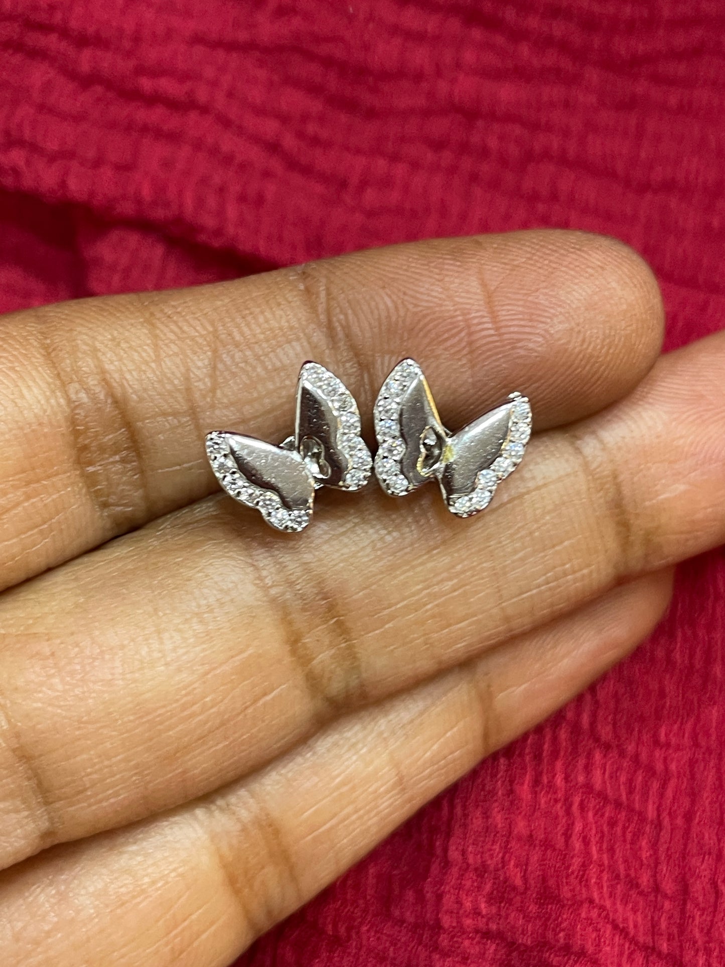 92.5 Silver Butterfly Studs | Stylish Elegant Design | Cute Jewellery