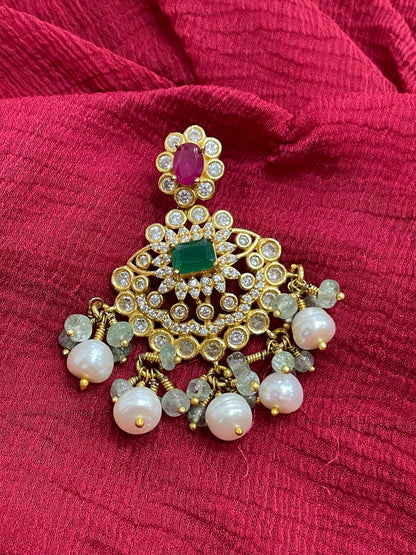 92.5 Silver Gold Plated Multicolor Earrings for Women | Stylish Vibrant Design | Trendy Jewellery