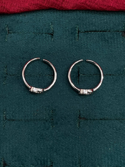 925 Silver Loop Toe Rings