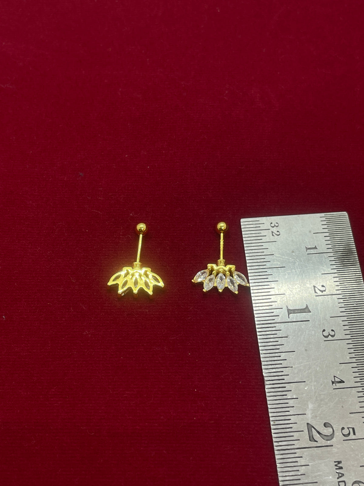 92.5 Silver Five Leaf Bugadi Pair| Without Center Stone | Elegant Design | Jewellery - Pair