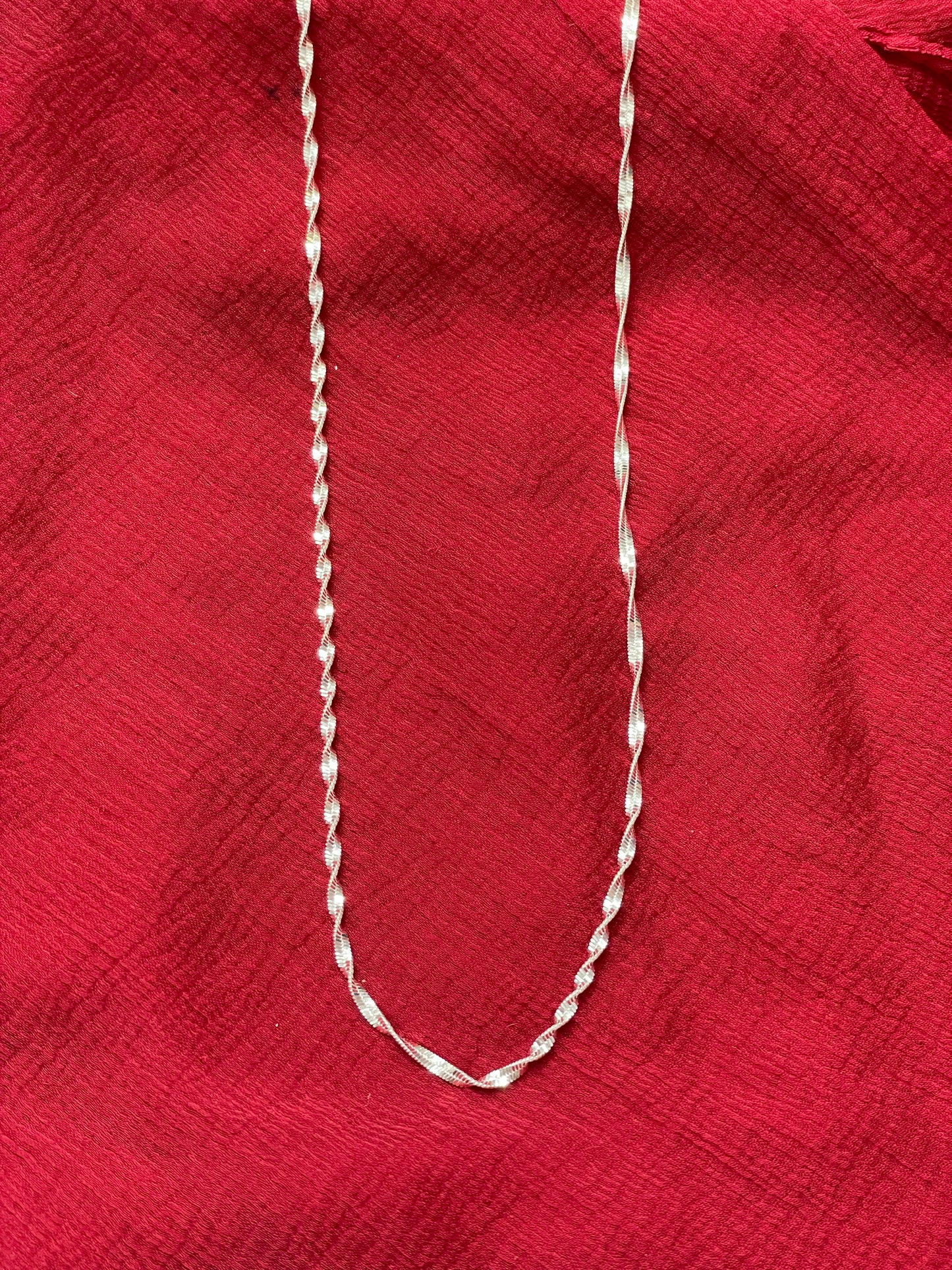 92.5 silver twisted chain 18 inches
