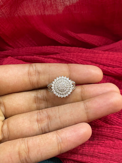 92.5 Silver White Stone Ring for Women Size 9 | Classy Elegant Design | Premium Jewellery