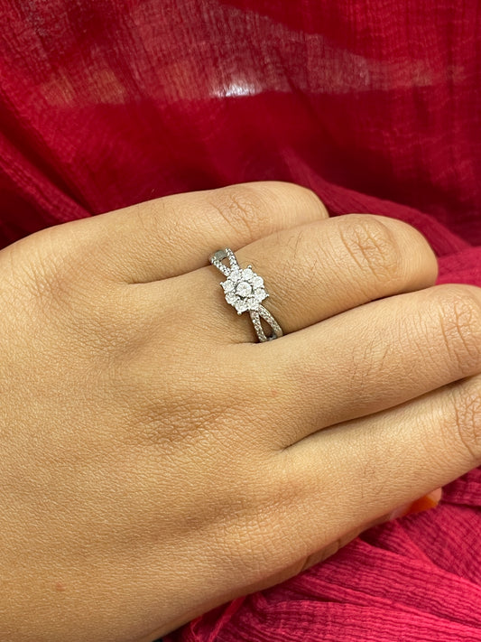 92.5 Silver Stylish Ring for Women Size 13 | Elegant Modern Design | Daily Wear Jewellery
