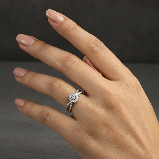 92.5 Silver Stylish Ring for Women Size 13 | Elegant Modern Design | Daily Wear Jewellery