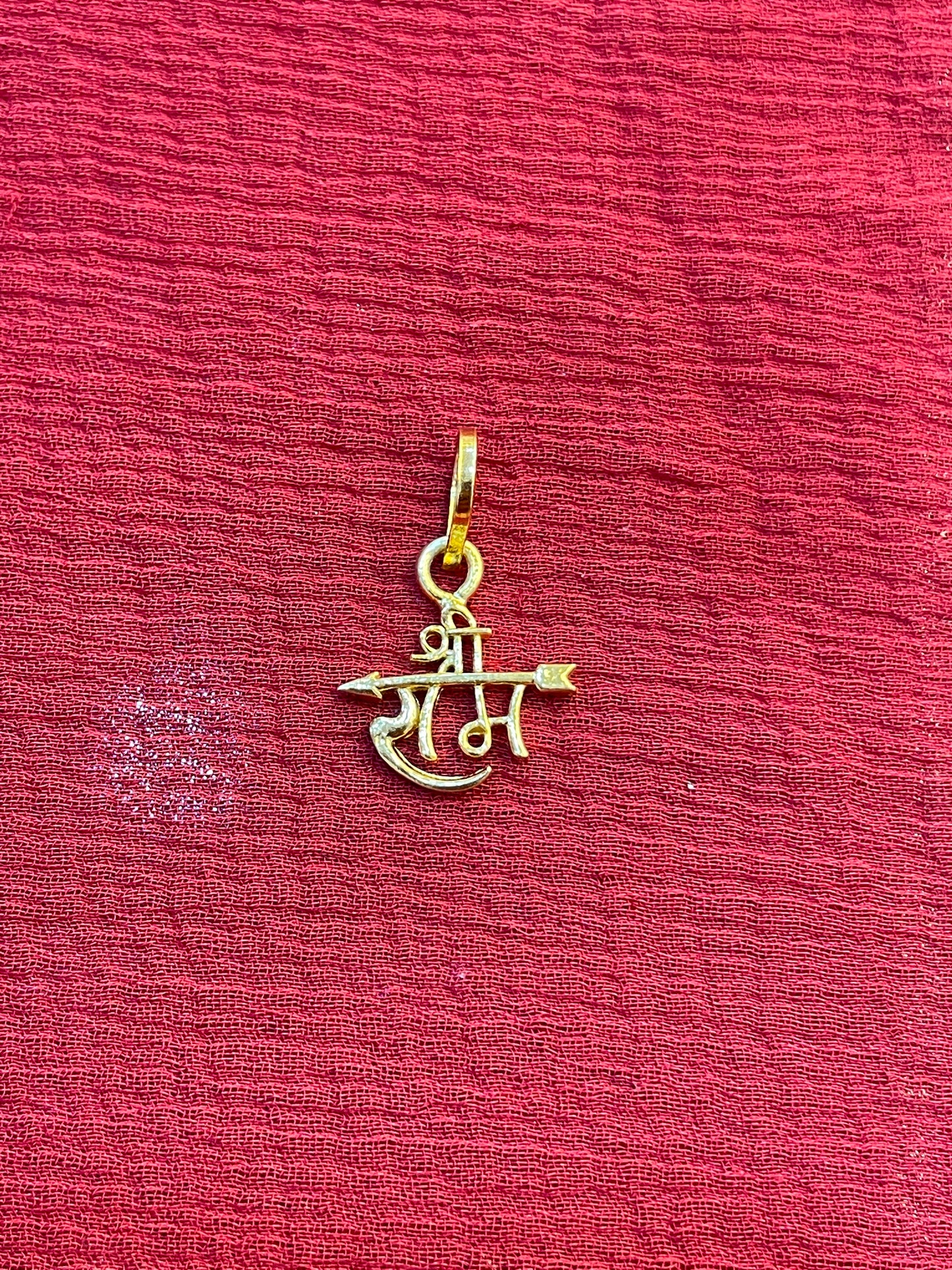 92.5 silver gold plated shree Rama pendant