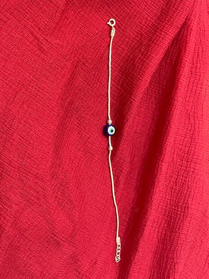 92.5 silver classy evil eye bracelet single piece