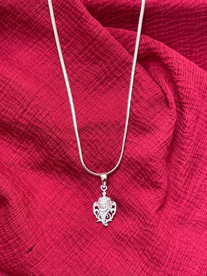 92.5 Silver Shankh Pendant for Men & Women | Sacred Conch Symbol Design | Spiritual Jewellery