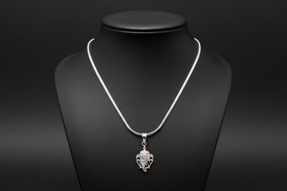 92.5 Silver Shankh Pendant for Men & Women | Sacred Conch Symbol Design | Spiritual Jewellery