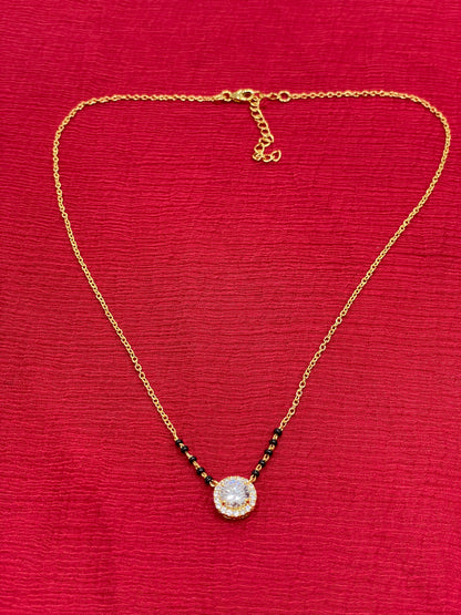 925 Silver Gold Plated Black Bead Chain
