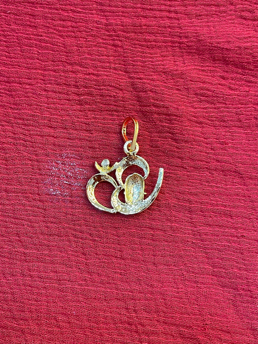 92.5 silver OM pendant gold plated