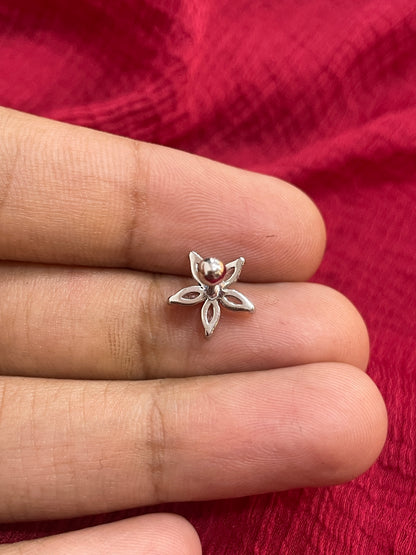 92.5 Silver Star White Stone Earrings for Women | Celestial Sparkle Design | Elegant Jewellery