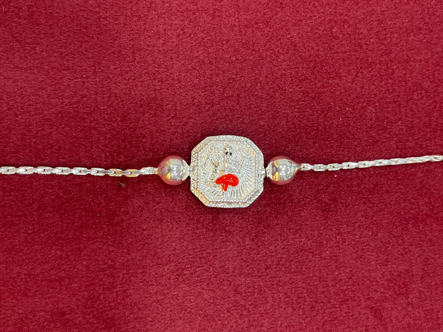 925 Silver Dancing Ganesha Rakhi