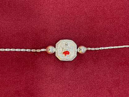 925 Silver Dancing Ganesha Rakhi