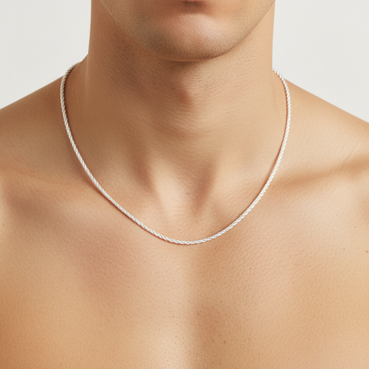 92.5 silver stylish classy chain 18 inches